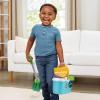 imageLeapFrog Clean Sweep Learning Caddy Kids Mop and Broom Cleaning Toy Set for Ages 35 PinkBlue